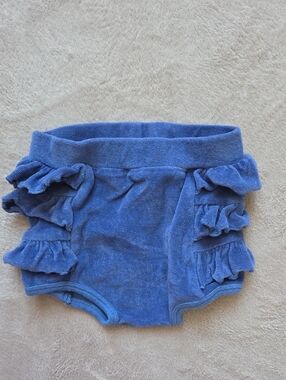 Kate Quinn Organic Velour Ruffle Bloomer 3-6m
